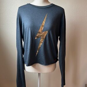 Aviator Nation long sleeved lightning bolt tee